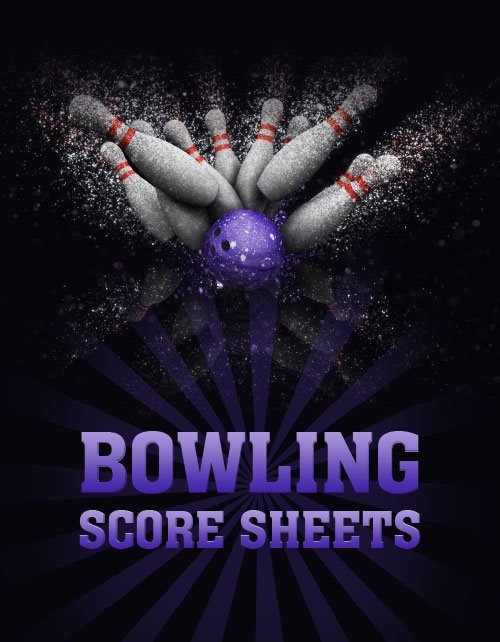 Bowling Score Sheet: Bowling Game Record Book | 118 Pages | Tenpin Bowl Purple Design