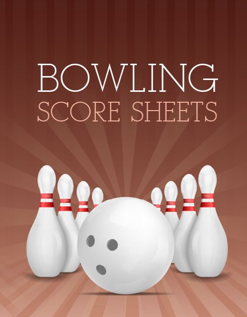 Bowling Score Sheet: Bowling Game Record Book | 118 Pages | Ninepins and White Ball