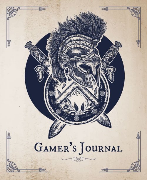 Gamer's Journal: RPG Role Playing Game Notebook - Helmet, Shield and Swords (Gamers series)