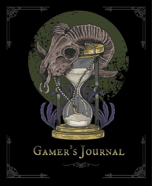Gamer's Journal: RPG Role Playing Game Notebook - Skull Lamb Hour Glass (Gamers series)