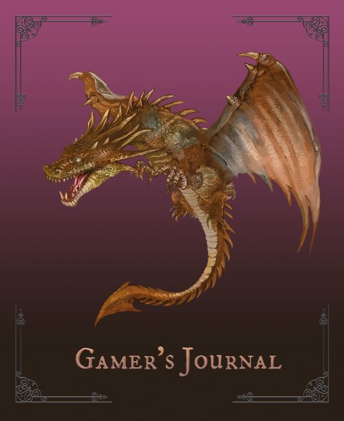 Gamer's Journal: RPG Role Playing Game Notebook - Hand Drawn Dragon (Gamers series)