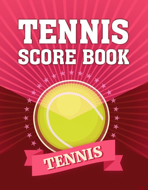 Tennis Score Book: Game Record Keeper for Singles or Doubles Play | Ball on Red Design