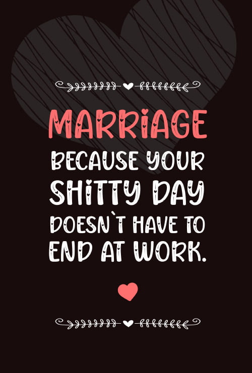 Marriage Because Your Shitty Day Doesn't Have To End At Work: 97 Questions For Loving Couples Journal (Fun Valentine Day Journals)