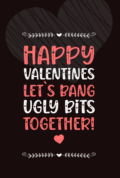 Happy Valentines Let's Bang Ugly Bits Together!: 97 Questions For Loving Couples Journal (Fun Valentine Day Journals)
