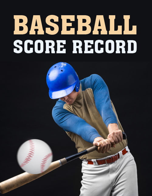 Baseball Score Log Book: Games Scorekeeping Handbook | Playing Baseball Black Design (Baseball Score Journal)