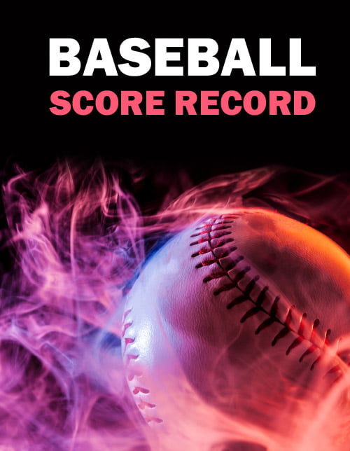 Baseball Score Cards: Games Scorekeeping Handbook | Baseball & Colored Fog Black Cover Design (Baseball Score Journal)
