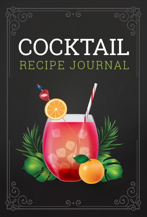 Cocktail Recipe Notebook: 100 pages Classic Design Record keeping Log Book for Cocktail Lovers (Cocktail Mixologist Notebook)