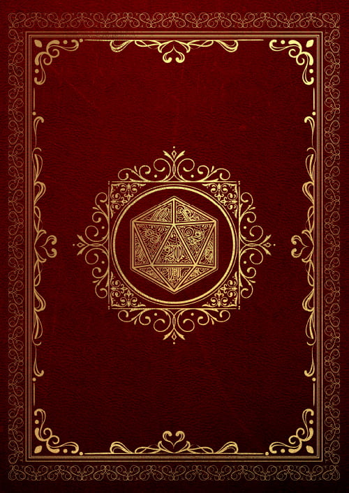 RPG Character Journal: A comprehensive journal for creating and tracking your role-playing game character. With a captivating dark red and gold cover design, it's the perfect companion for your RPG adventures