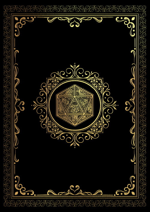 RPG Character Journal: A comprehensive journal for creating and tracking your role-playing game character. With an elegant black and gold cover design, it's the perfect companion for your RPG adventures