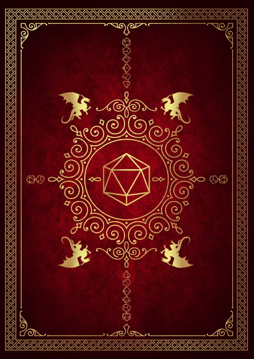 RPG Character Journal: Keep track of your campaign progress and character details with this character journal featuring a vibrant red vintage cover design. Organize your gaming adventures in style