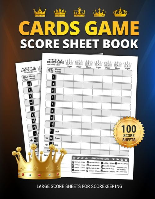 Five Crowns Score Books: 100 Large Score Sheet Pages For Scorekeeping