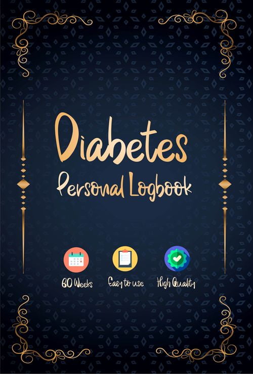 Diabetes Personal Logbook: Elegant Daily Blood Sugar Tracker Journal for Moms and Grandmas