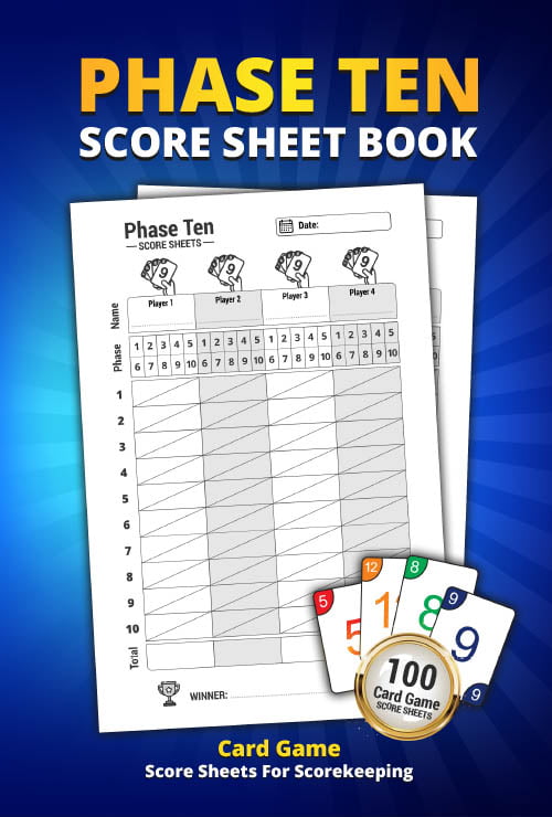 Phase 10 Score Sheet Book